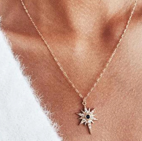 5 for $25 Gold Color Crystal Star Pendant Necklace - Picture 6 of 7